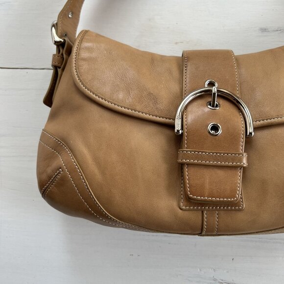 Coach Tan Leather Shoulder Bag - Picture 2 of 16